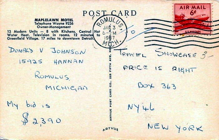 Maplelawn Motel - Postcard (newer photo)